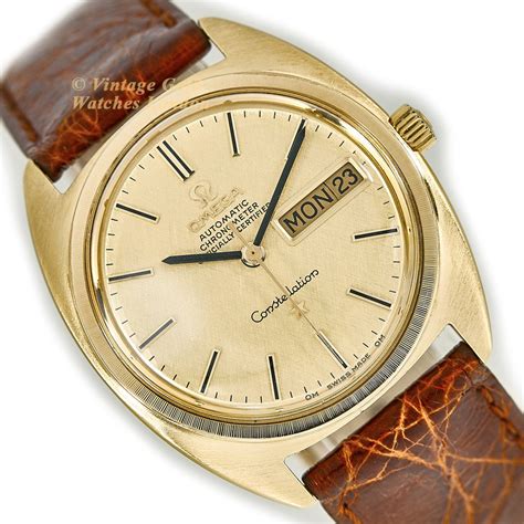 1970 gold omega watch|omega constellation vintage 1970.